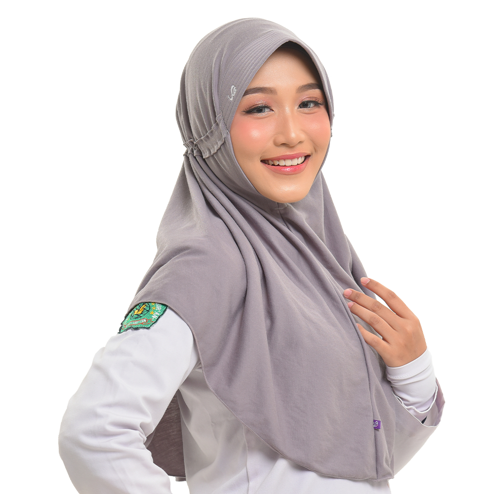 Rabbani - Kerudung Sekolah Instan Innova Lx Warna Abu-abu