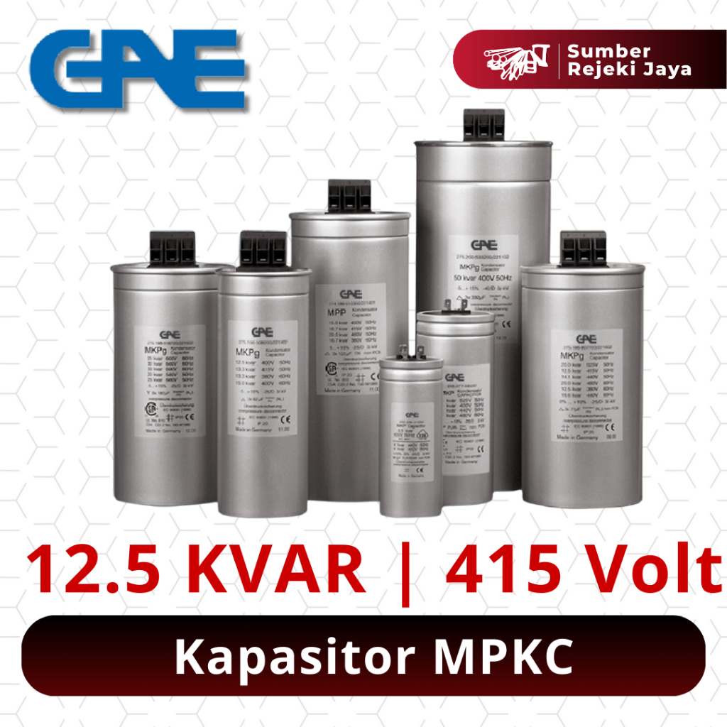 Beaded Bloom Gae Kapasitor Mkpg Mkp-C 3P 5 10 12.5 15 20 25 30 40 50 Kvar 415V Power Capasitor