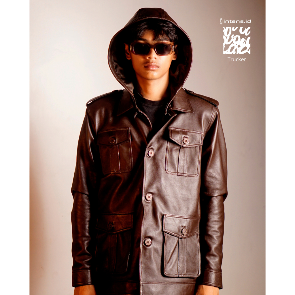 Trucker by Intens.id Jaket Kulit Parka Jaket Kulit trucker Jaket Kulit Police Jaket Kulit Domba Asli