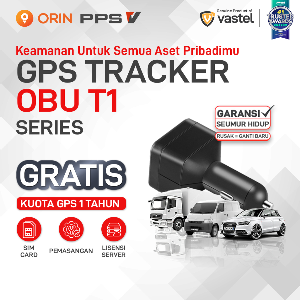 ORIN OBU T1 - GPS Tracker Mobil Alat Pelacak Lokasi Tanpa Kabel DUAL USB Lighter CHARGER Plug & Play