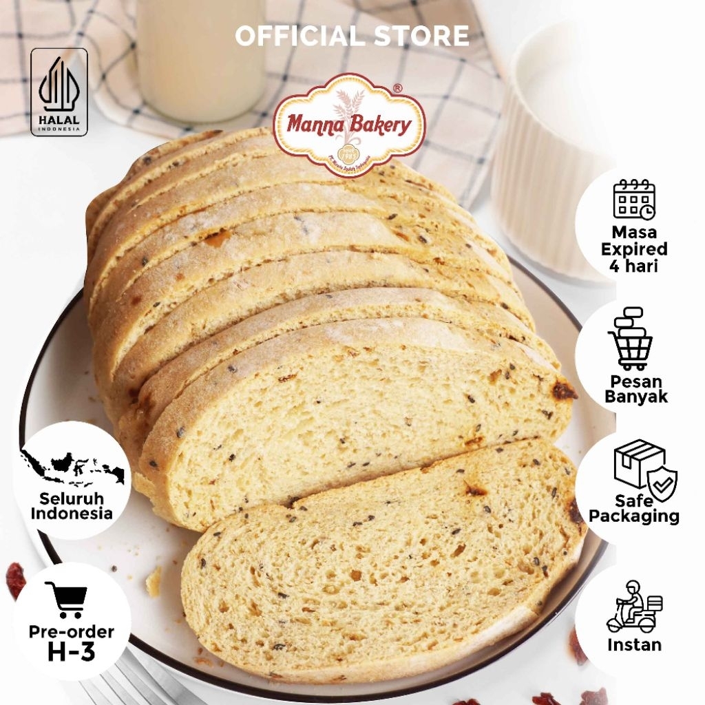

Sourdough bread /Roti ragi alami /roti sourdough / Manna Bakery ready stok/ tanpa gula dan bahan pengawet