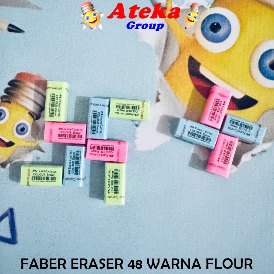 

[1PCS] FABER ERASER 48 WARNA FLOURECENT PENGHAPUS SPINNER