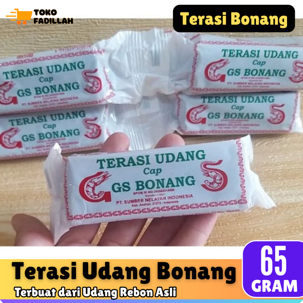 

Terasi Udang cap GS Bonang / Terasi Bonang Super Rebon Asli 65 gr