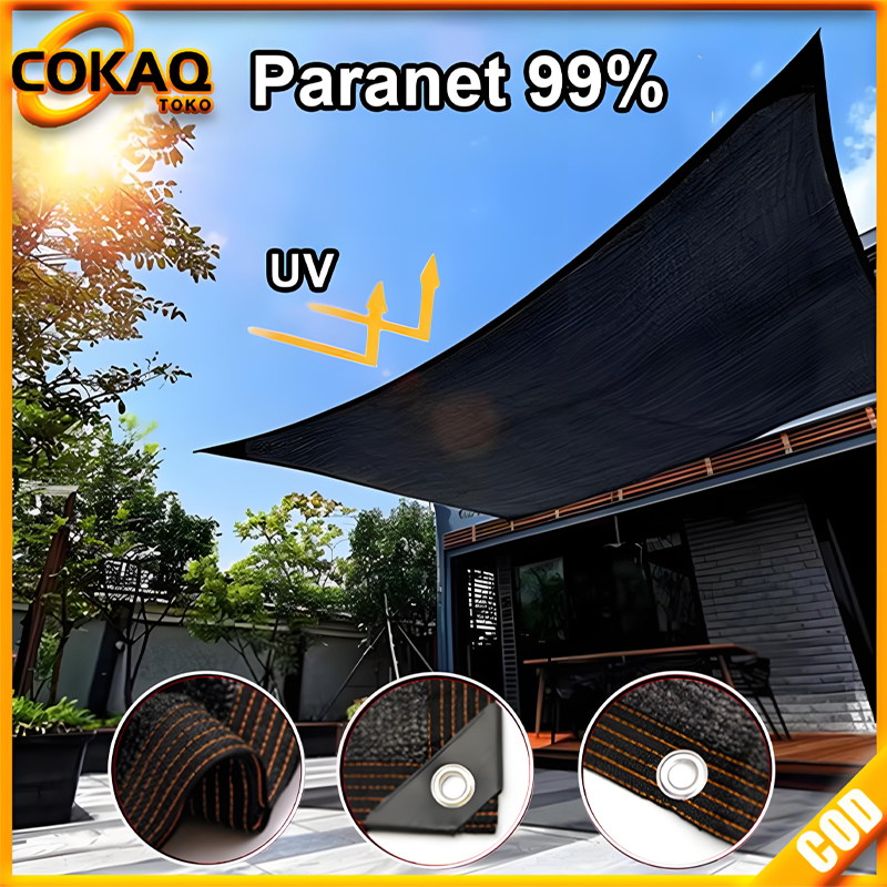 COKAQ Jaring Paranet Paranet 99% Anti-UV Jaring Hitam Jaring Paranet Jaring Rumah Kaca Jaring Tabir