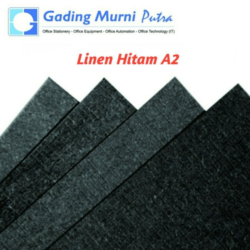

Kertas Linen Hitam Ukuran A2 42 x 59,5cm / Kertas Linen