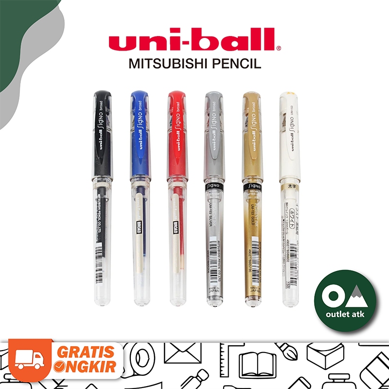 

Pulpen Tanda Tangan Uni-ball Signo Broad Rollerball Pen 1.0mm Jepang Asli
