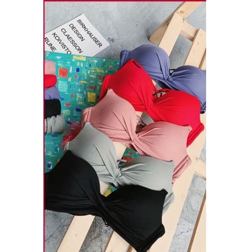 [ZEZE] BH009 BH Seamless deep v cross women bra 002656