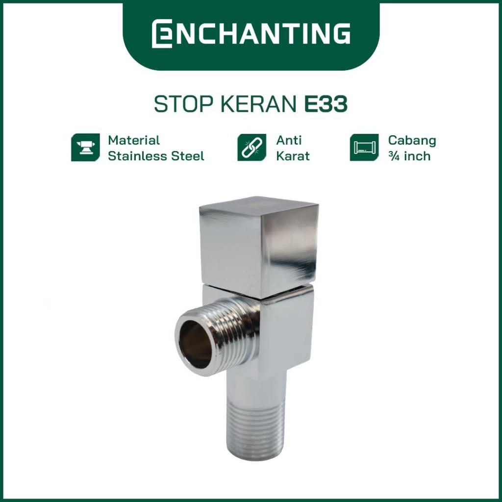 ENCHANTING Stop Kran Toilet WC Keran Jet Shower Bidet Stainless Steel Bergaransi E33
