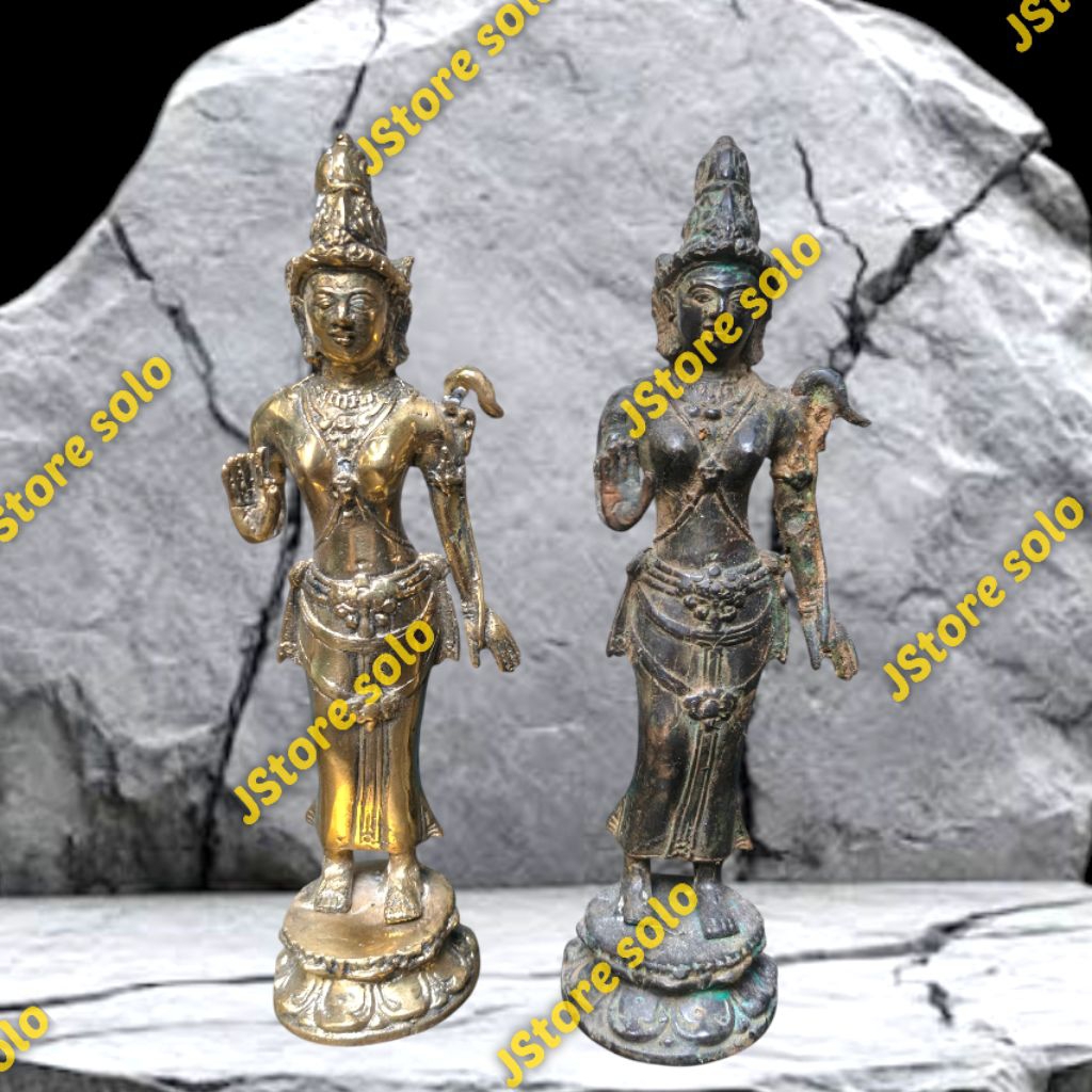 PATUNG DEWI SRI DEWI KEMAKMURAN DEWI PADI EMAS 23 CM Patung Kuningan