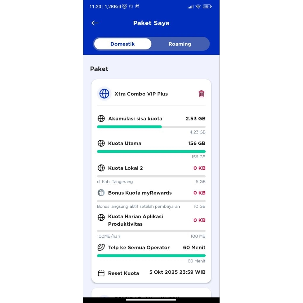 Kartu XL Disc 70% Triple