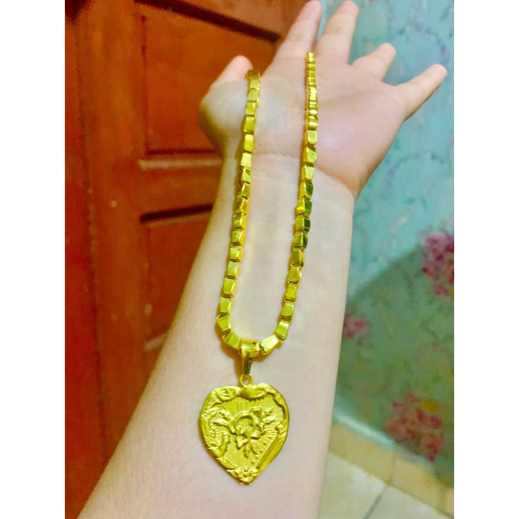 kalung padi fresh 5 suku lapis emas