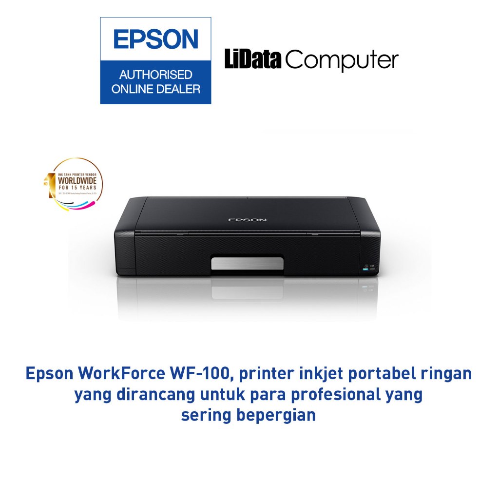 Printer EPSON WF100 Portable WF-100 Mini Printer