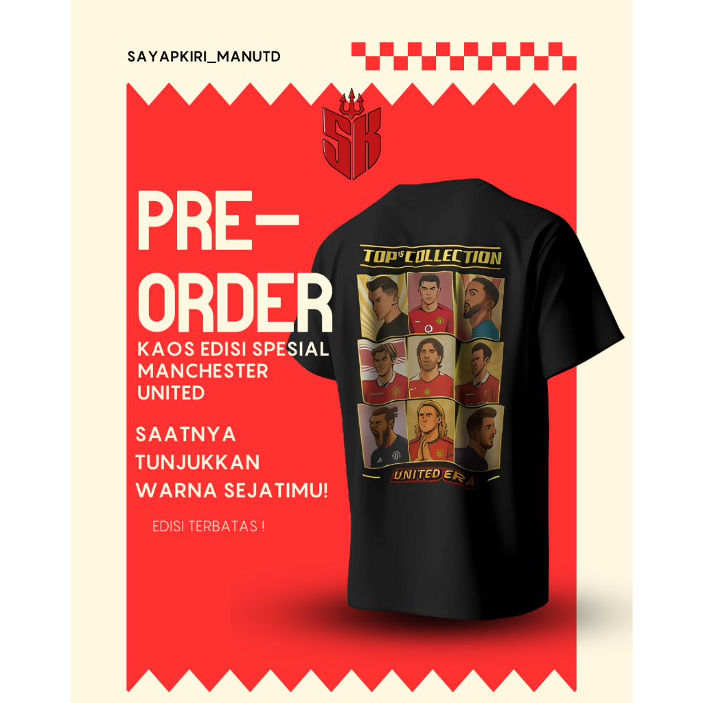 Pre-Order Kaos Ekslusif Manchester United - Top's Collection
