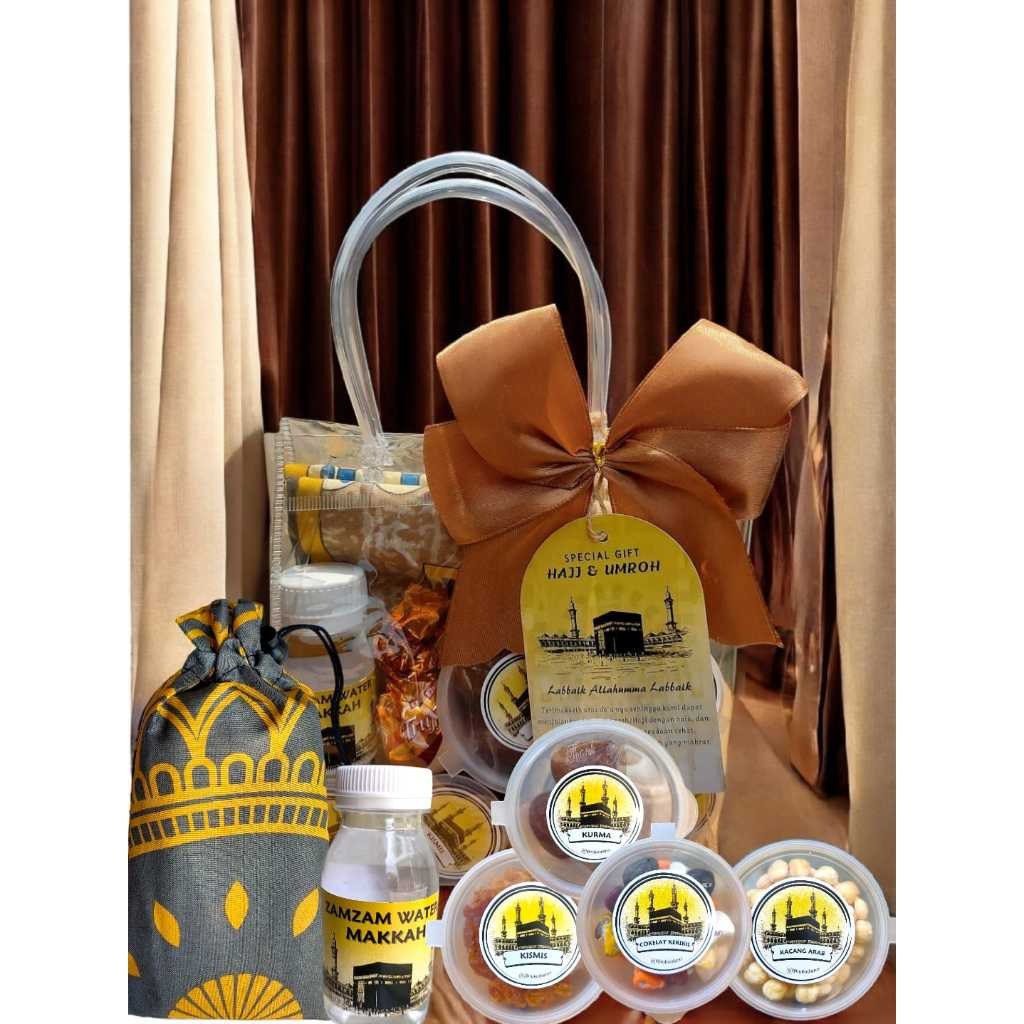

Paket Hampers/Oleh-oleh Haji/Umroh Premium Marwah Souvenir Pakai Mika Uk 60ml