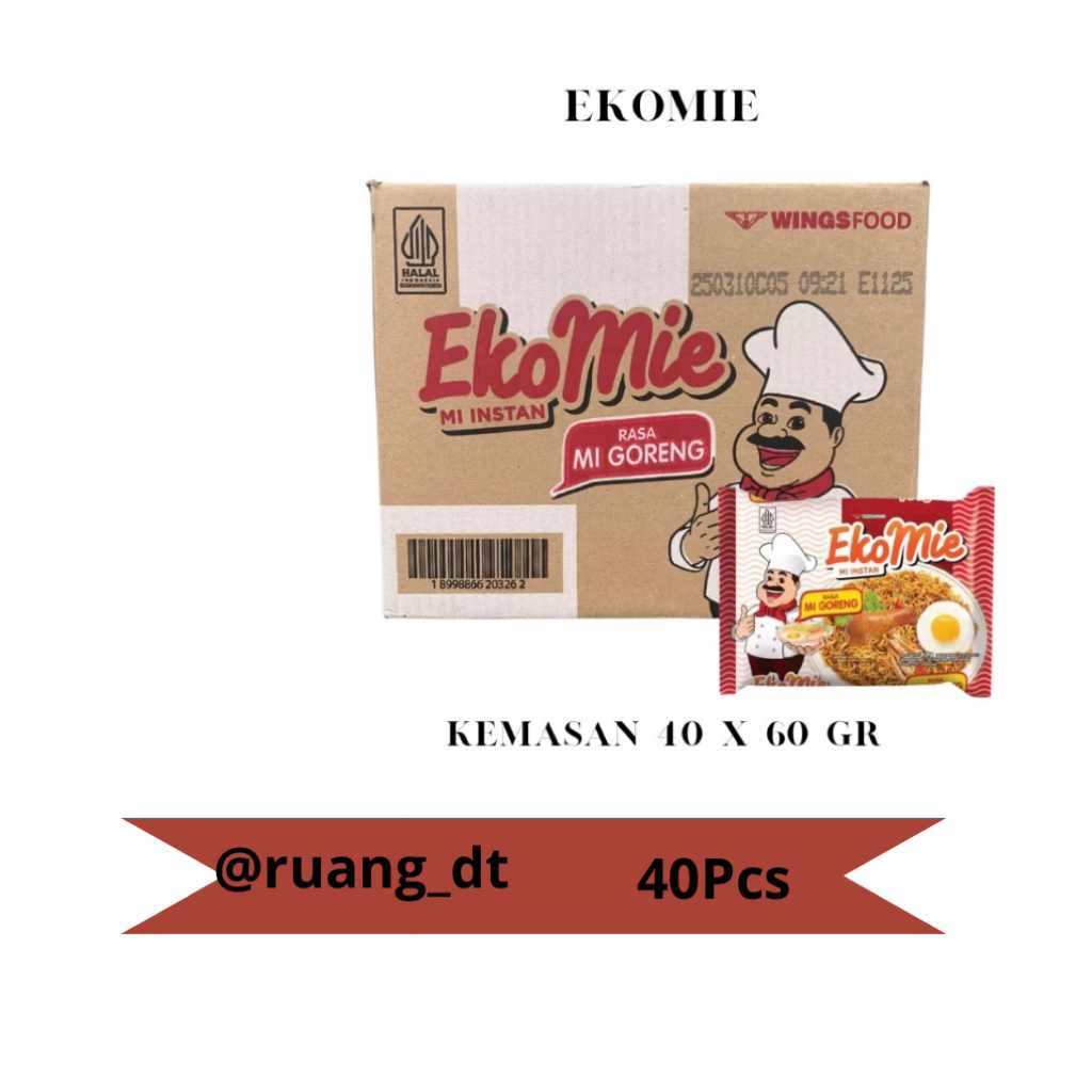 EKO MIE GORENG Mie Goreng Mie Instant 1 Karton Isi 40 / Mie Goreng Eko Mie 1 Dus Termurah