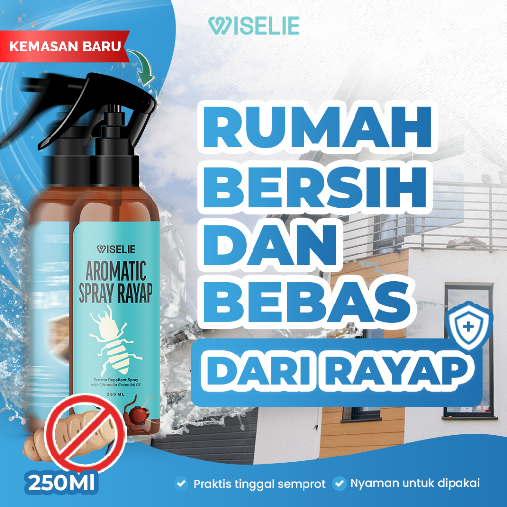 Wiselie - Anti Rayap 250ml Pembasmi Rayap Ampuh Obat Rayap Kayu Tanah & Bubuk Kayu Cairan Spray Peng