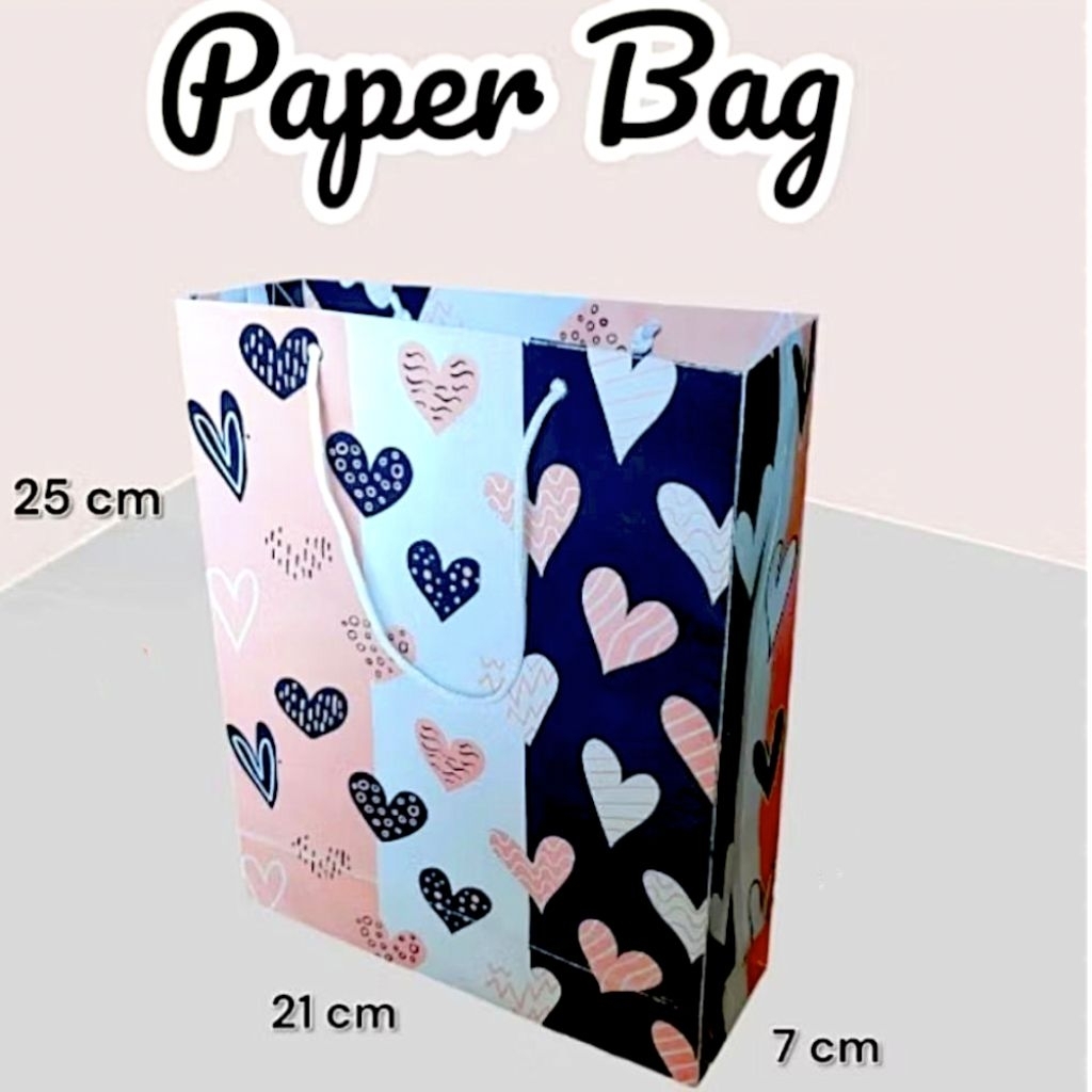

[SATUAN] PAPER BAG LOVE 21×7×25 CM