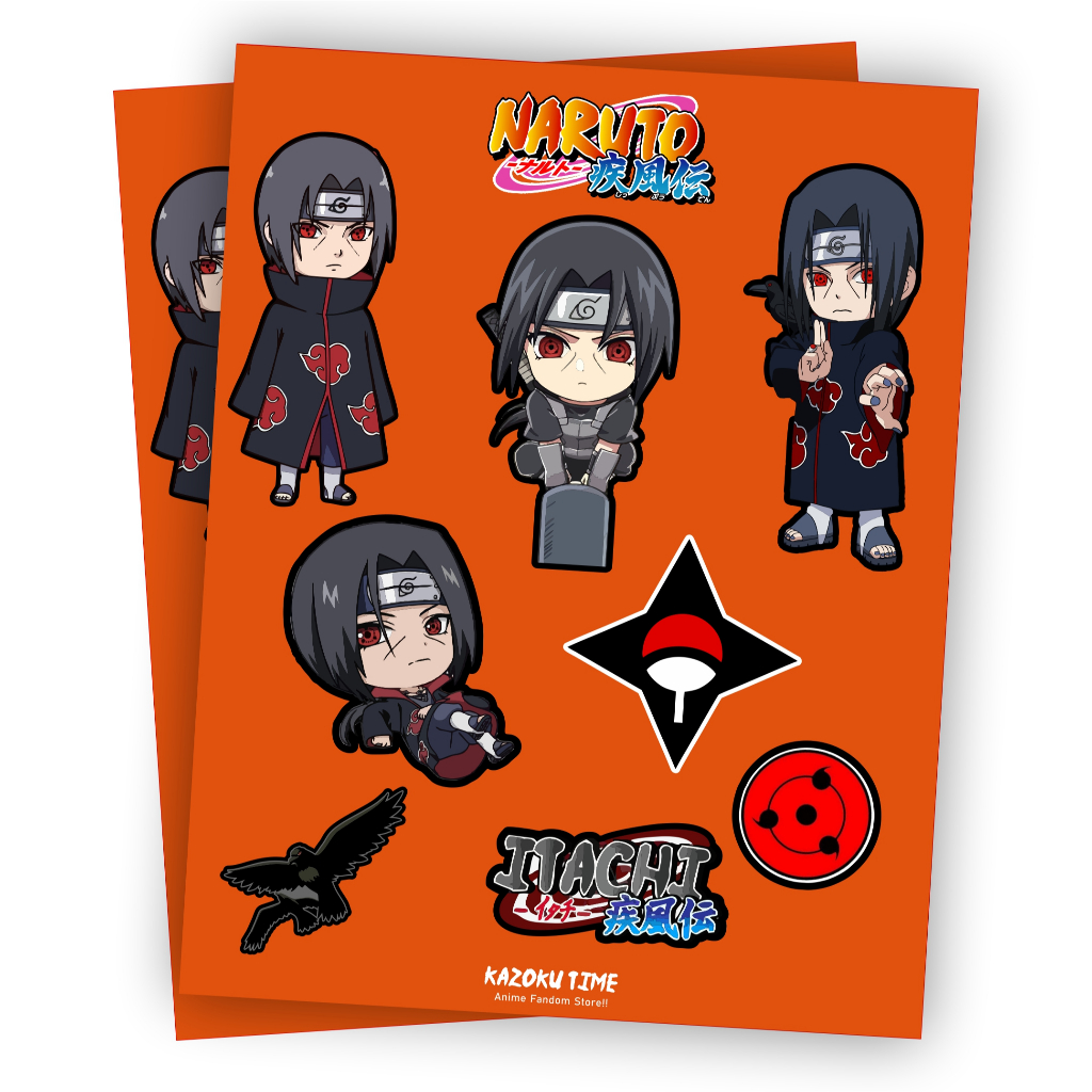 

Itachi chibi waterproof stiker pack Naruto anime