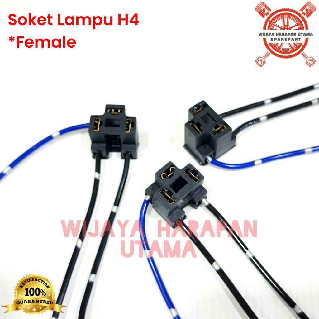 Soket lampu H4 Soket Bohlam Lampu Besar Utama H4 Mobil Motor Seal Beam Bohlam H4