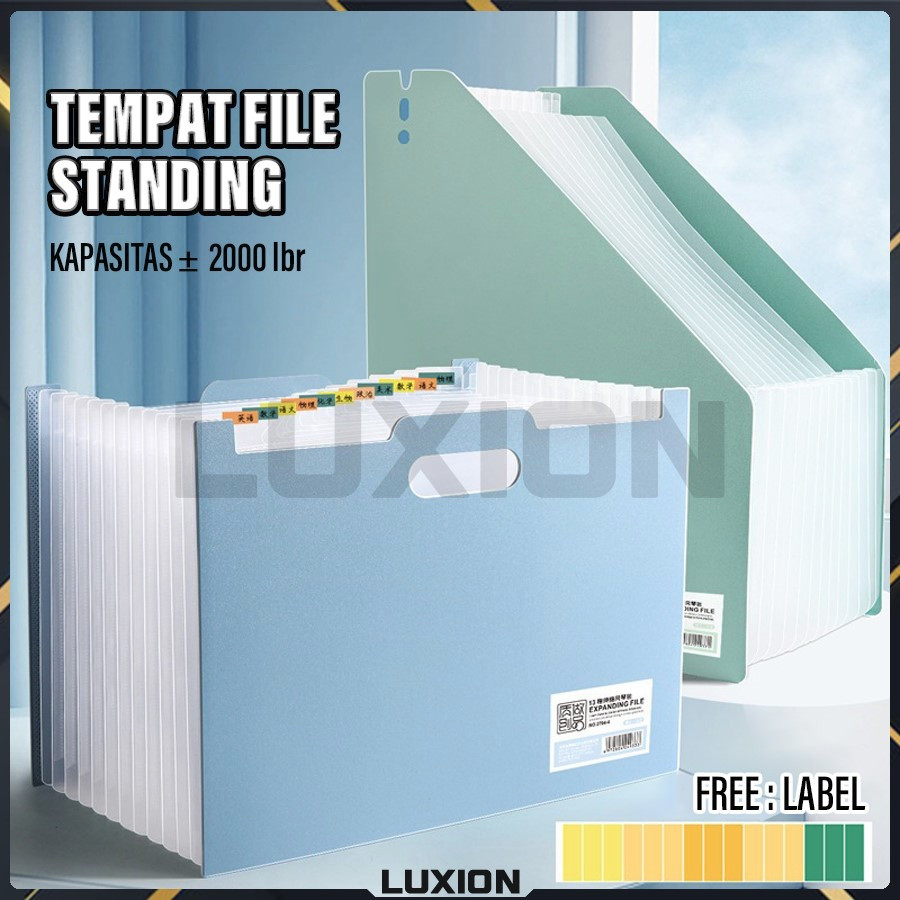 

[LUXION] Tempat File Standing A4 Premium 13 Sekat / Ordner Penyusun Dokumen 2000 Lembar