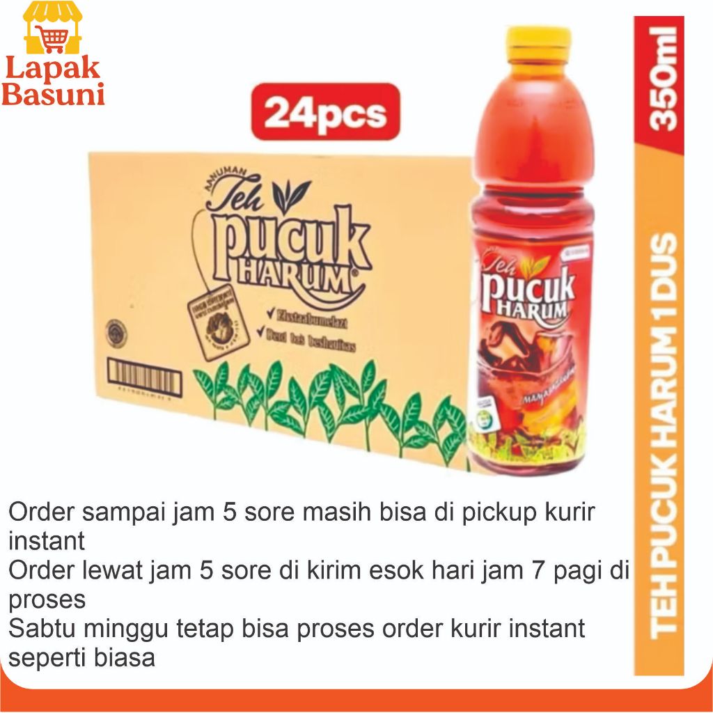 

Teh Pucuk Harum Kemasan Botol 1Kardus Isi 24x350ml