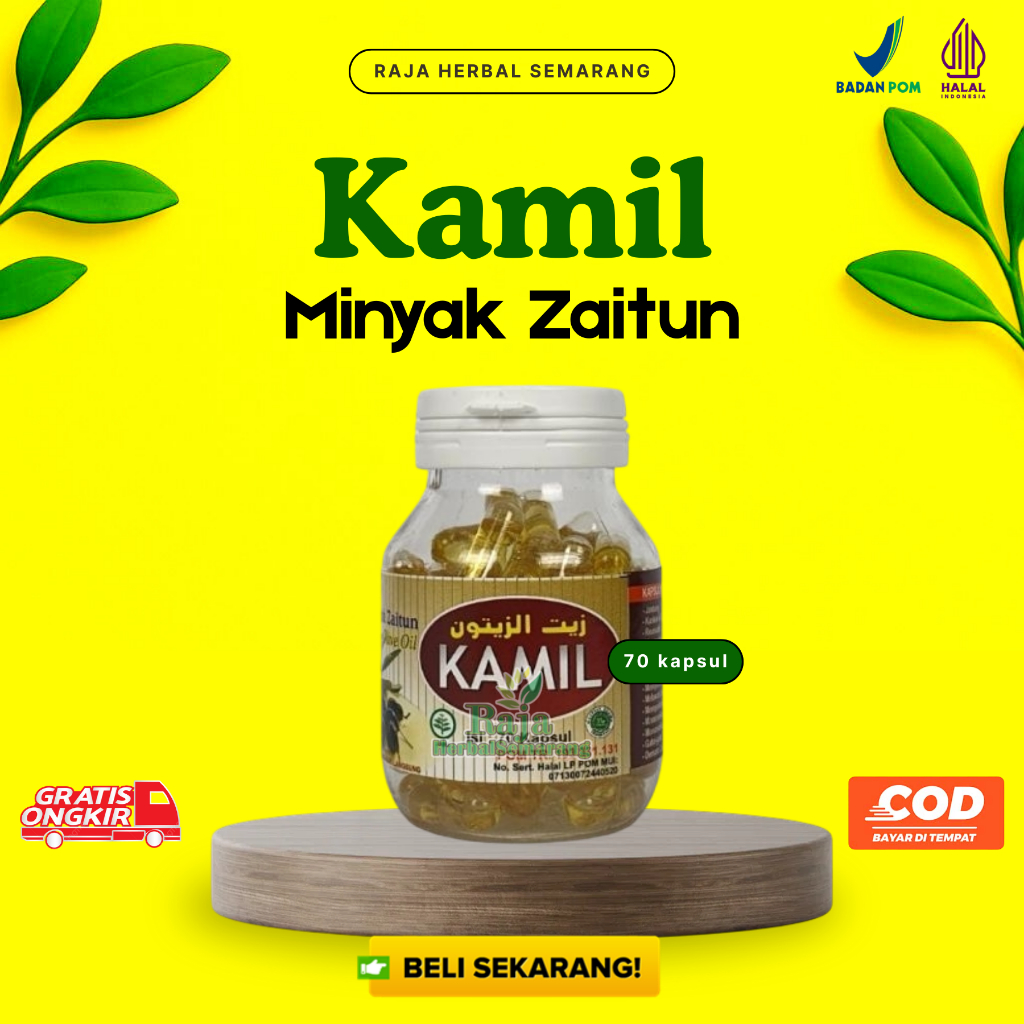 Kamil Minyak Zaitun 70 Kapsul Extra Virgin Olive Oil Obat Kolesterol Lemak Darah Imunitas