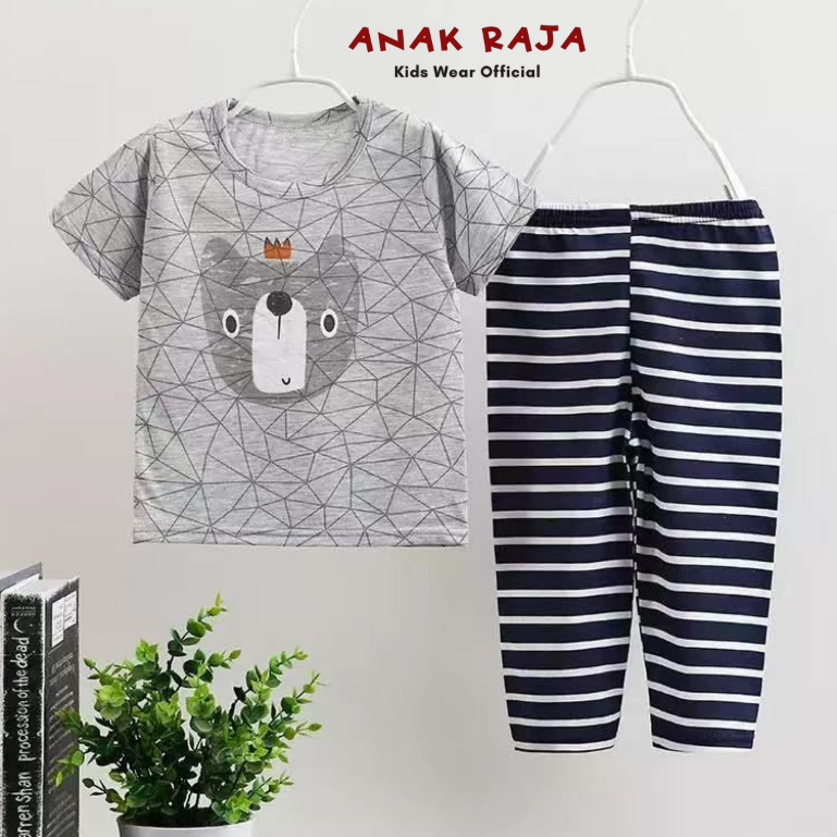 ANAK RAJA ARCPG-3 Set One Set Anak Laki-Laki Perempuan 1-5 tahun Piyama Celana Panjang