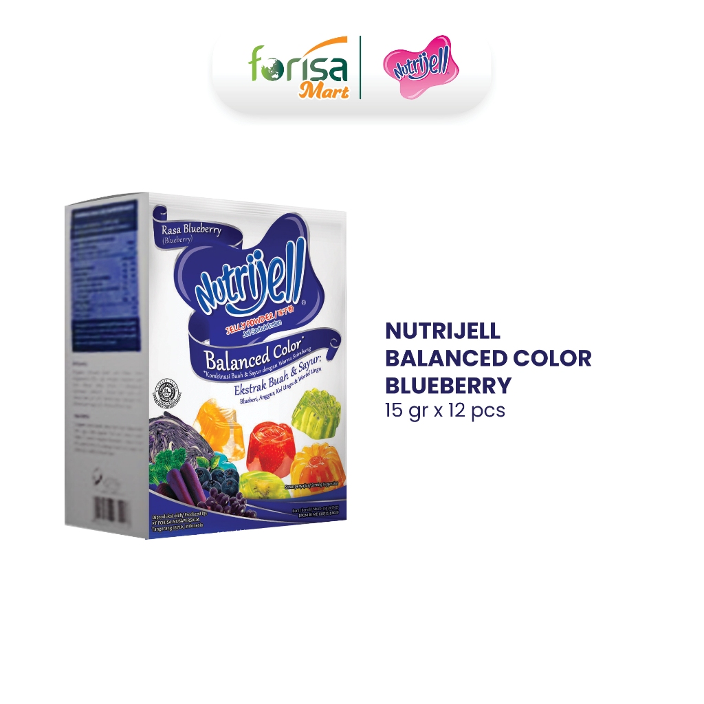 

Nutrijell Balanced Color Blueberry 15gr Box - 12 pcs