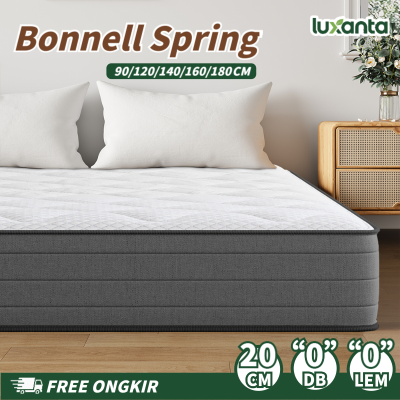 【Gratis Bantal】kasur busa kasur springbed 90/180CM tebal 20CM spring bed single COD N6
