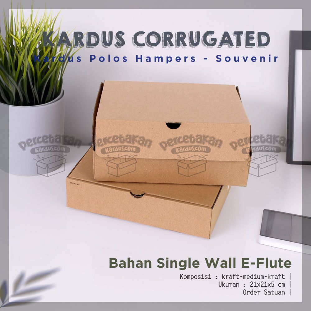 

Kardus Corrugated 21x21x5 CM | Die Cut | Kotak Karton | Box Packing Souvenir Pizza