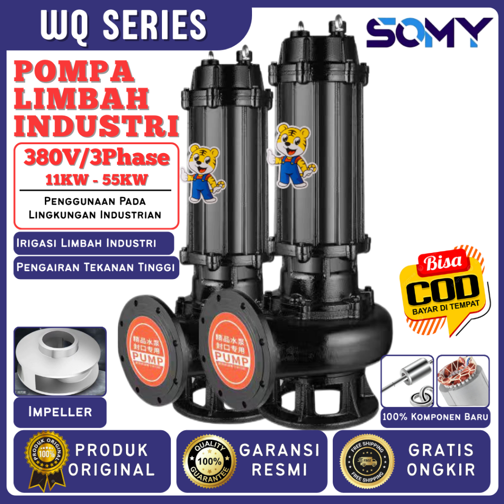Somy Pompa Celup AIr Kotor 11KW-55KW Pompa Lumpur / Pompa Tangki Sepitink / Pompa Industri 380V