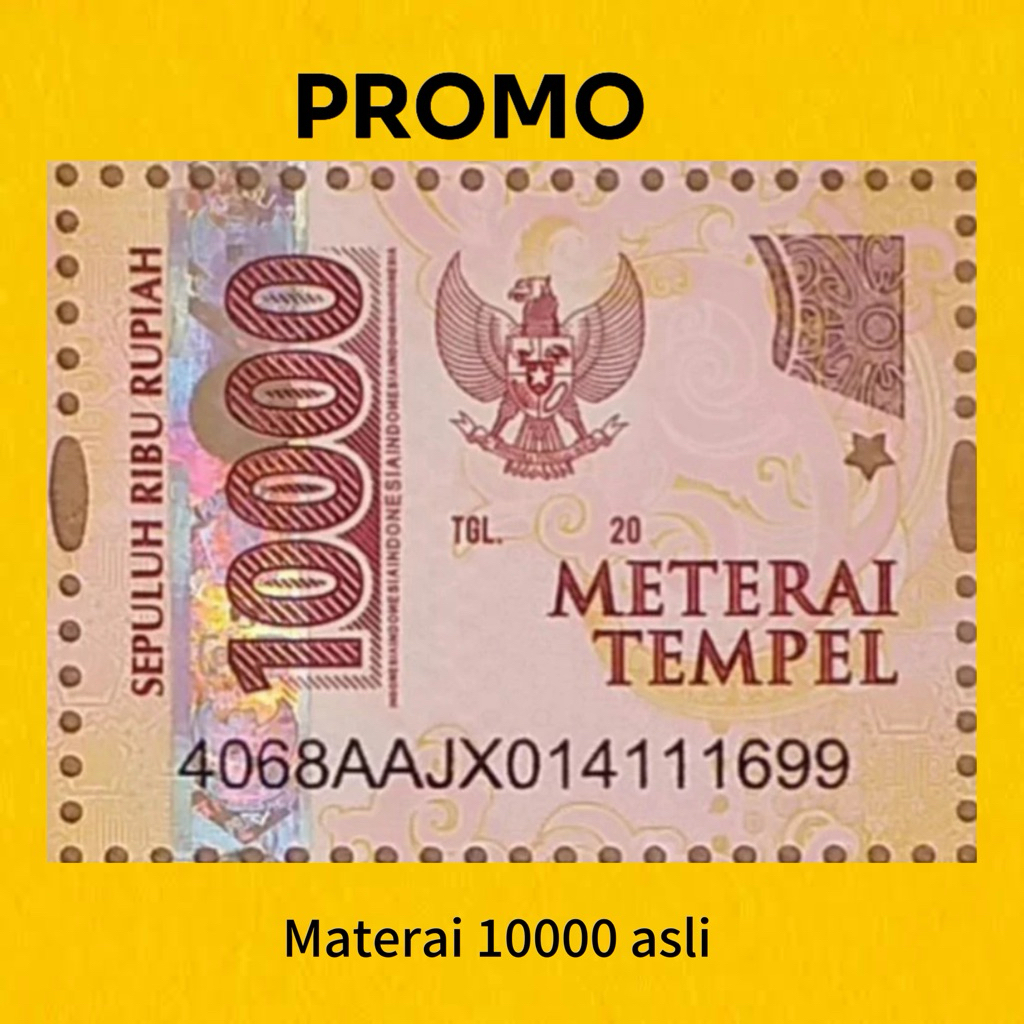 

MATERAI 10000 ASLI GROSIR 50 PCS