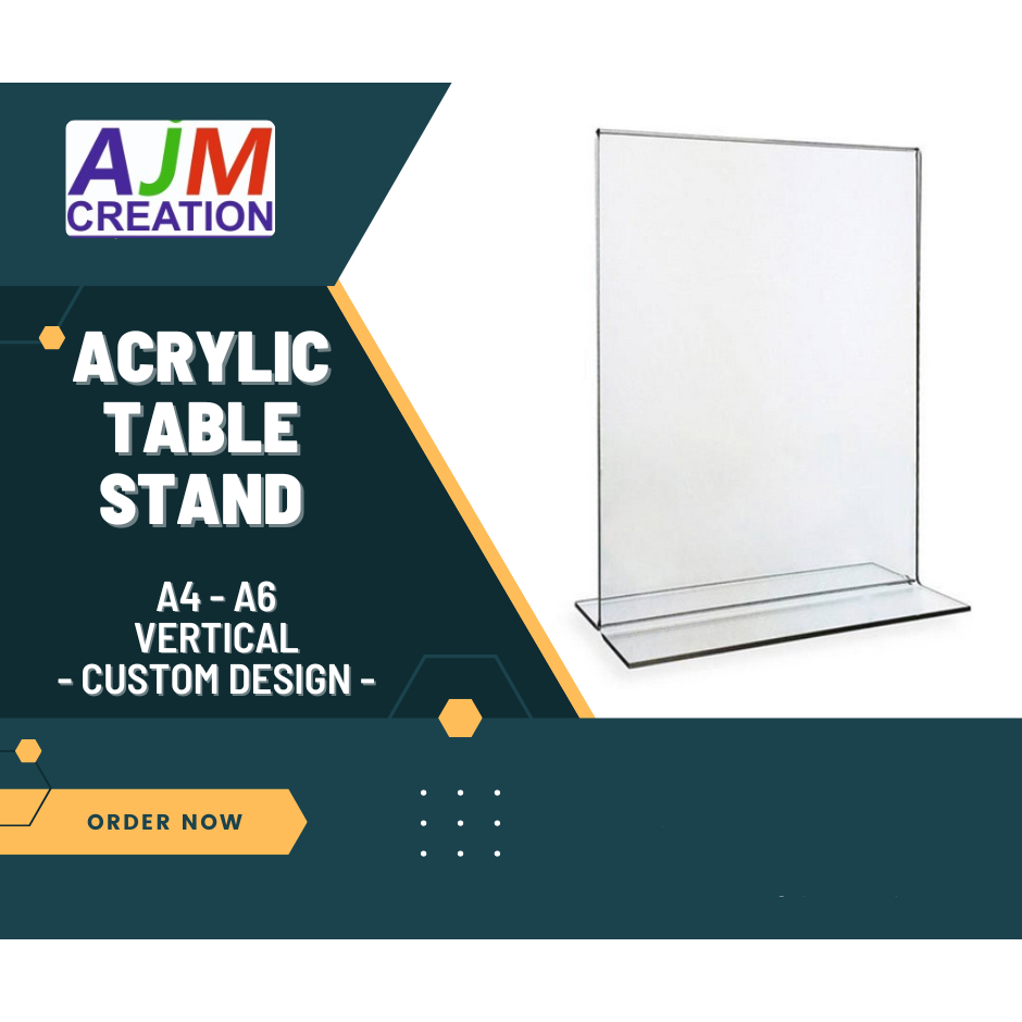 

Acrylic Table Stand Akrilik Tent Holder A4 A5 A6 Brosur Qris TERBAIK, MURAH & BEST QUALITY - Tipe 6 NMRK, A4