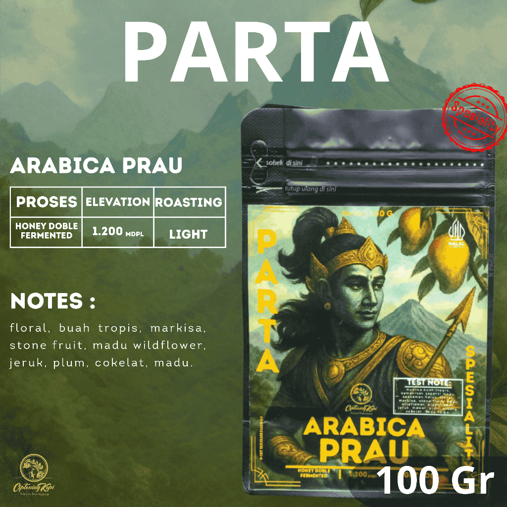 

Kopi Arabica Prau (Parta) by Ciptoning Kopi - 100 Gr