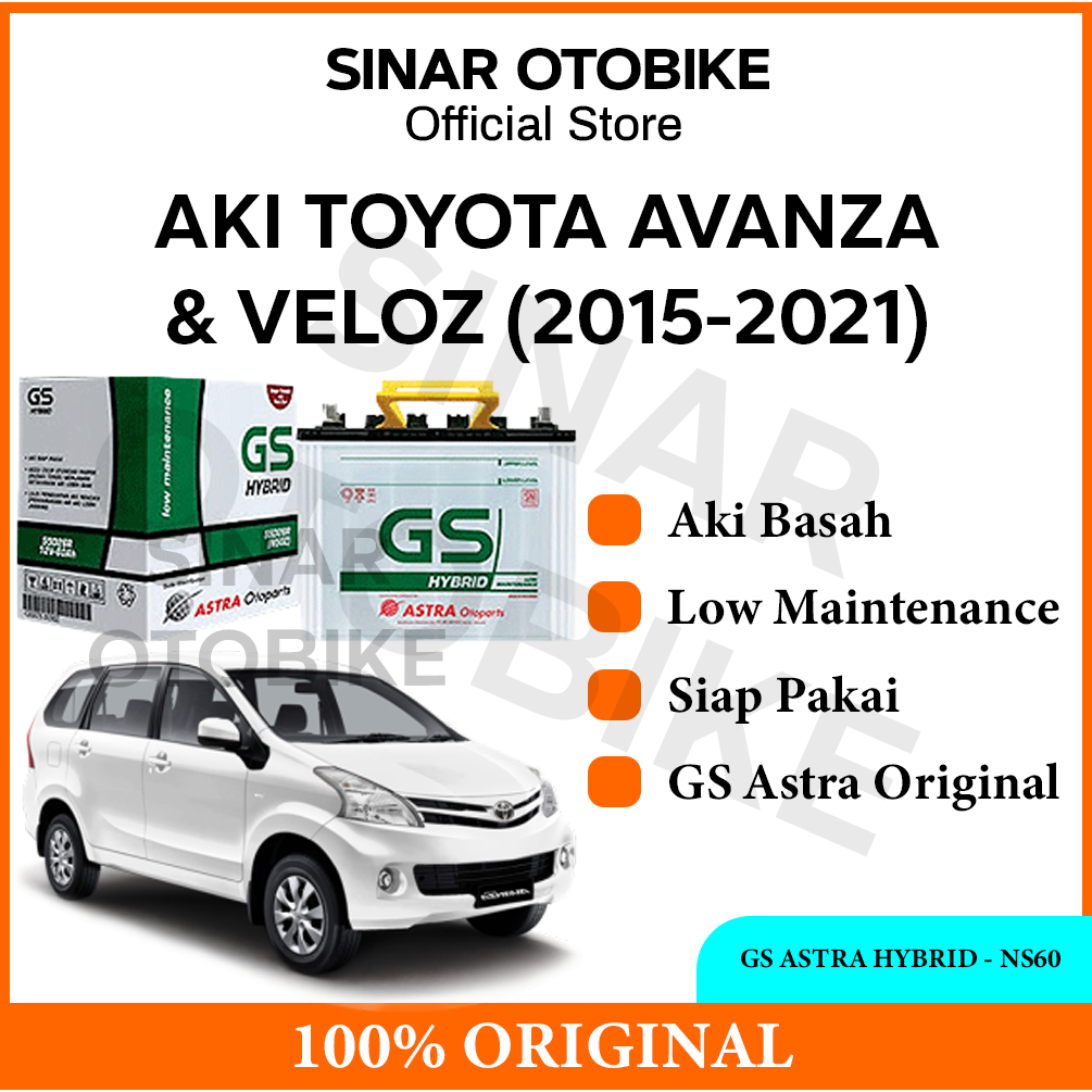AKI MOBIL AVANZA VELOZ GS ASTRA HYBRID BASAH NS60