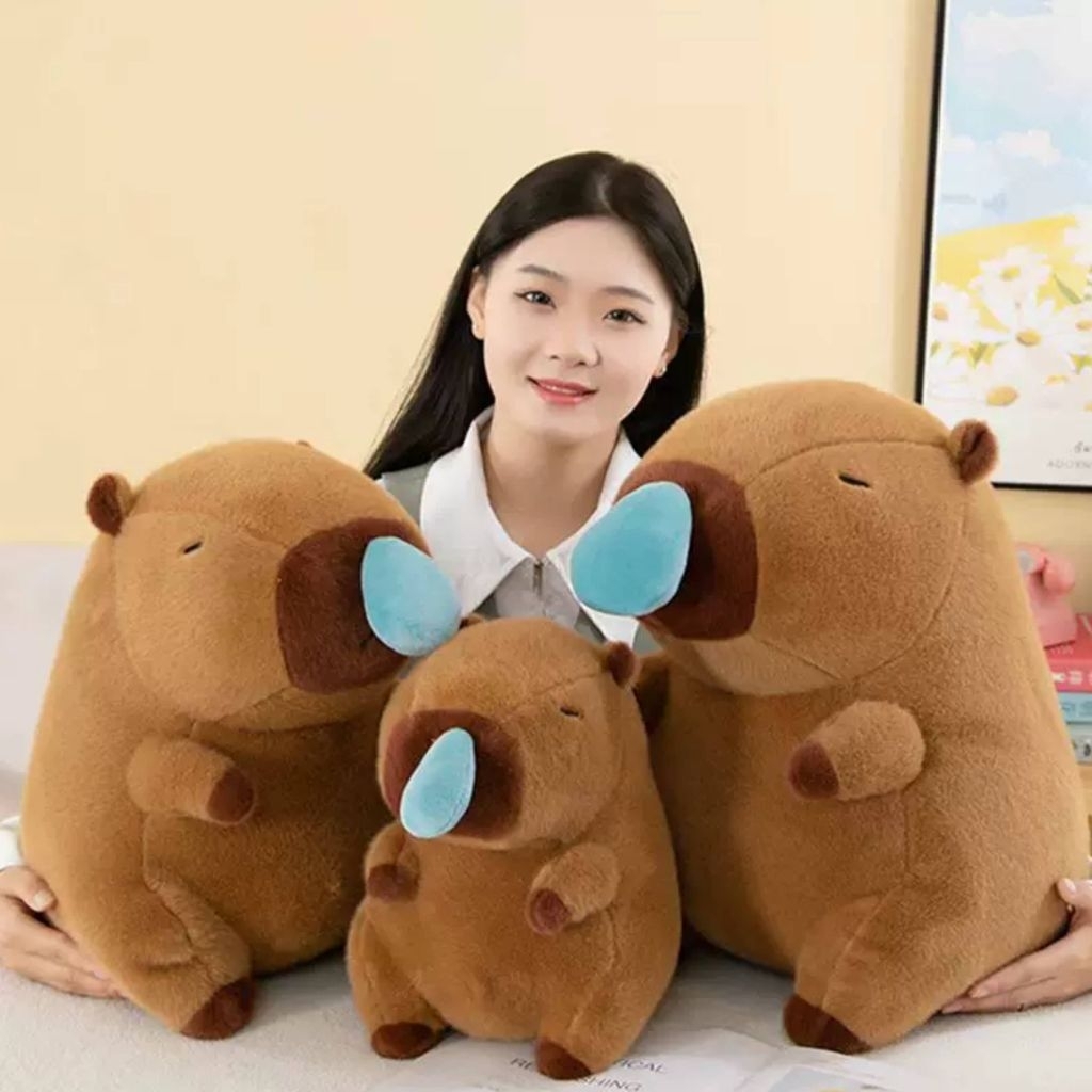 Boneka capybara baker capybara tukang roti Boneka capybara ingus