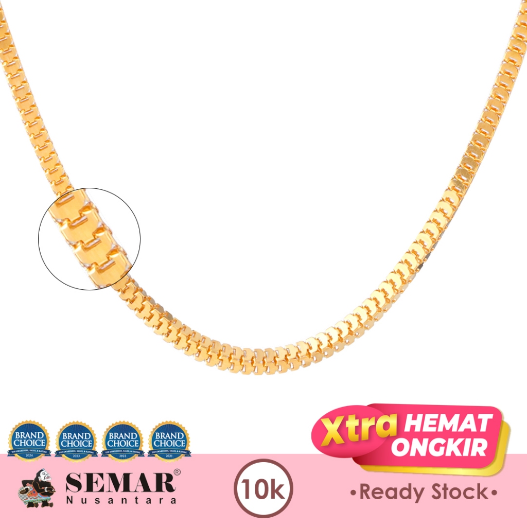 Kalung Emas Milonika polos Gold 10K Semar Nusantara