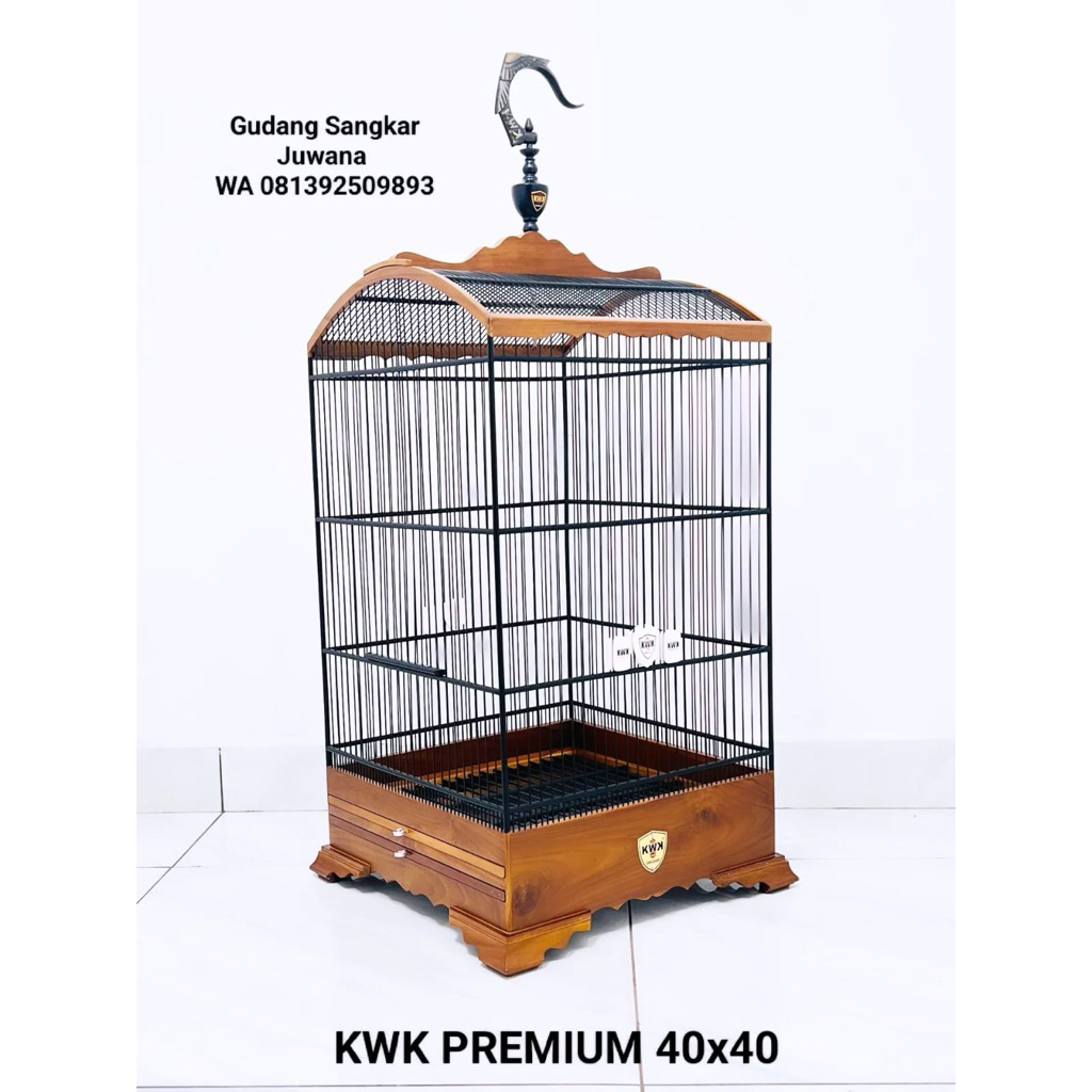 Sangkar Kosan KWK Premium 40x40 Ruji Bambu + Fullset Kerodong + Free Pallet Kayu