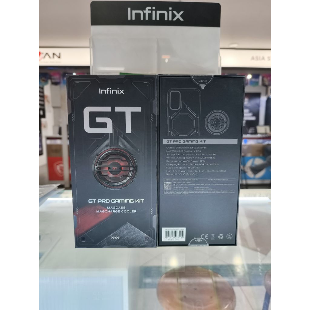 infinix Gaming kit GT 30 Pro Mag case + mag charge cooling fan cooler Baru original segel dus box BN