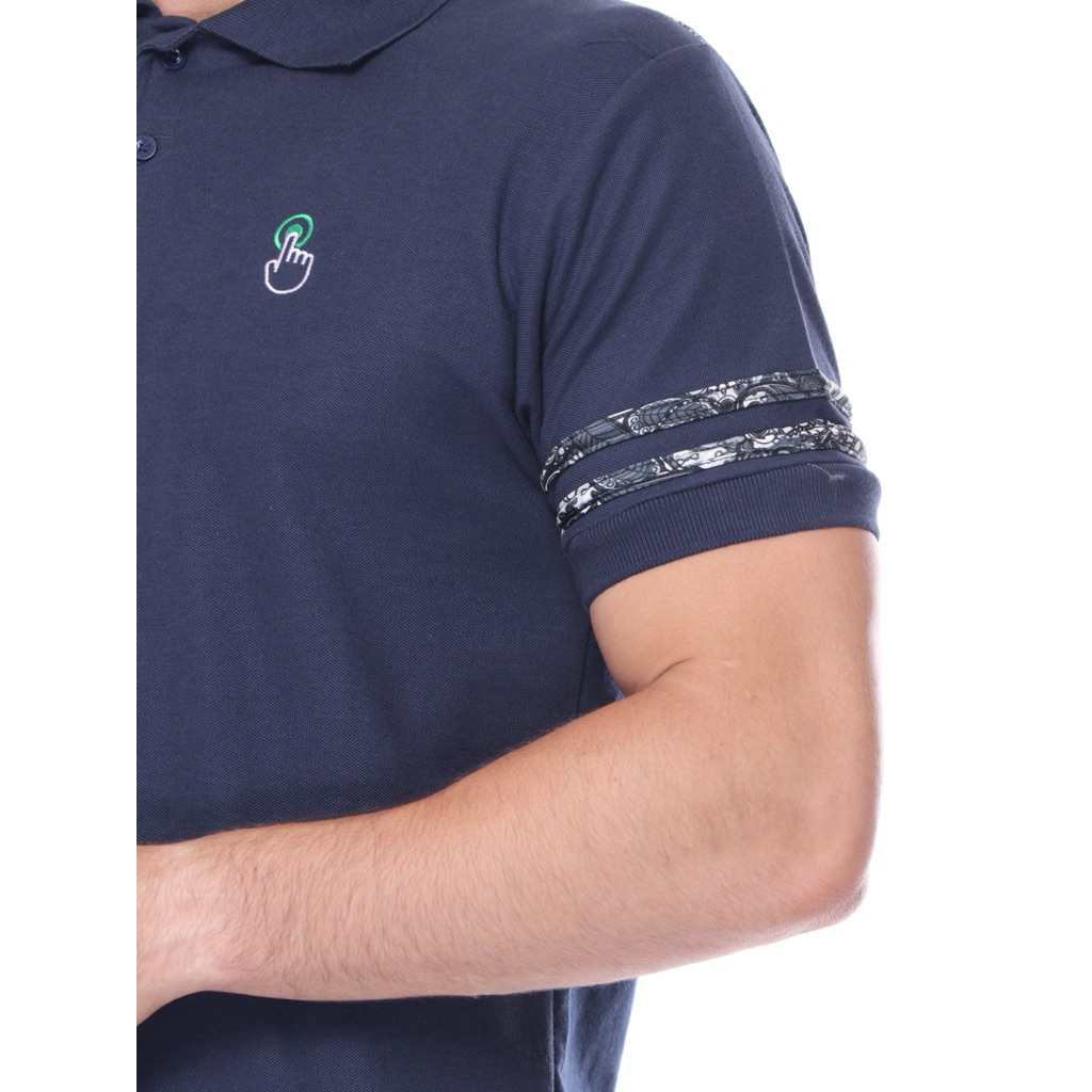 ENLOGY x ALINSKIE BROTHERS POLO SHIRT BATIK INDONESIAN PRIDE - NAVY BLUE | Kaos Polo Batik Pria Polo