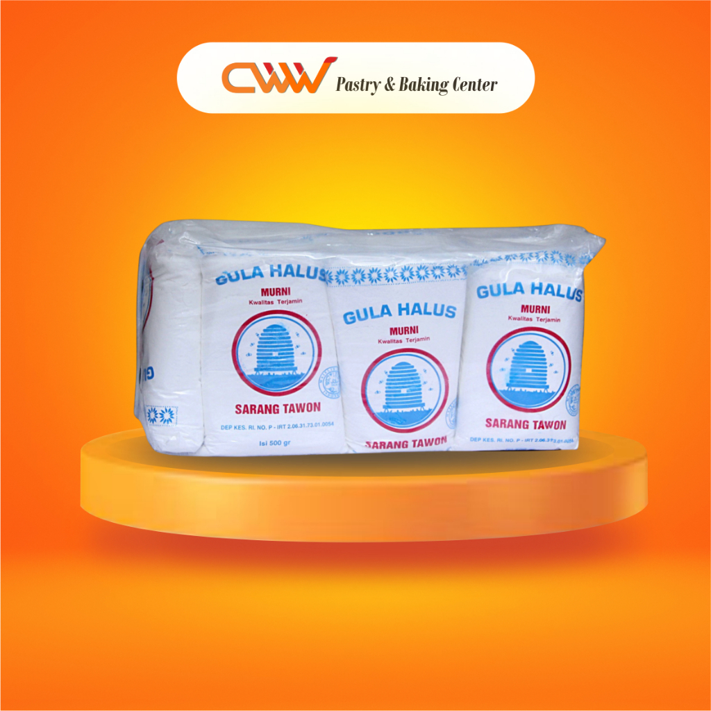 

Sarang Tawon Gula Halus Icing Sugar 500g x 10 Topping Adonan Kue Donat Roti Pancake Cookies Karakter