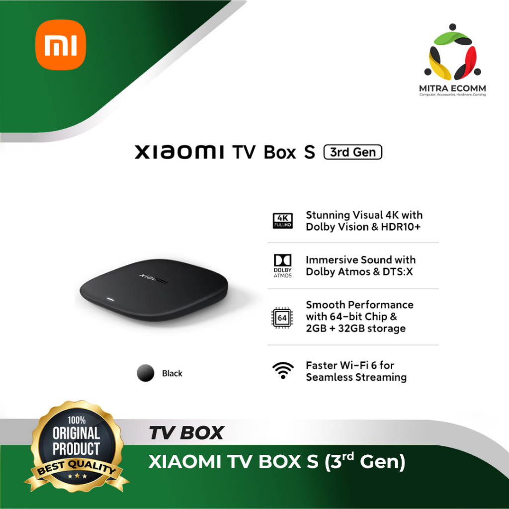 Xiaomi TV Box S (3rd Gen) 4K