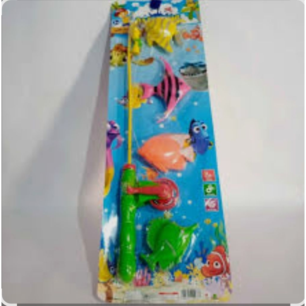 Mainan Pancing Ikan Magnet Isi 4 - Mainan Mancing Ikan-ikan Magnet