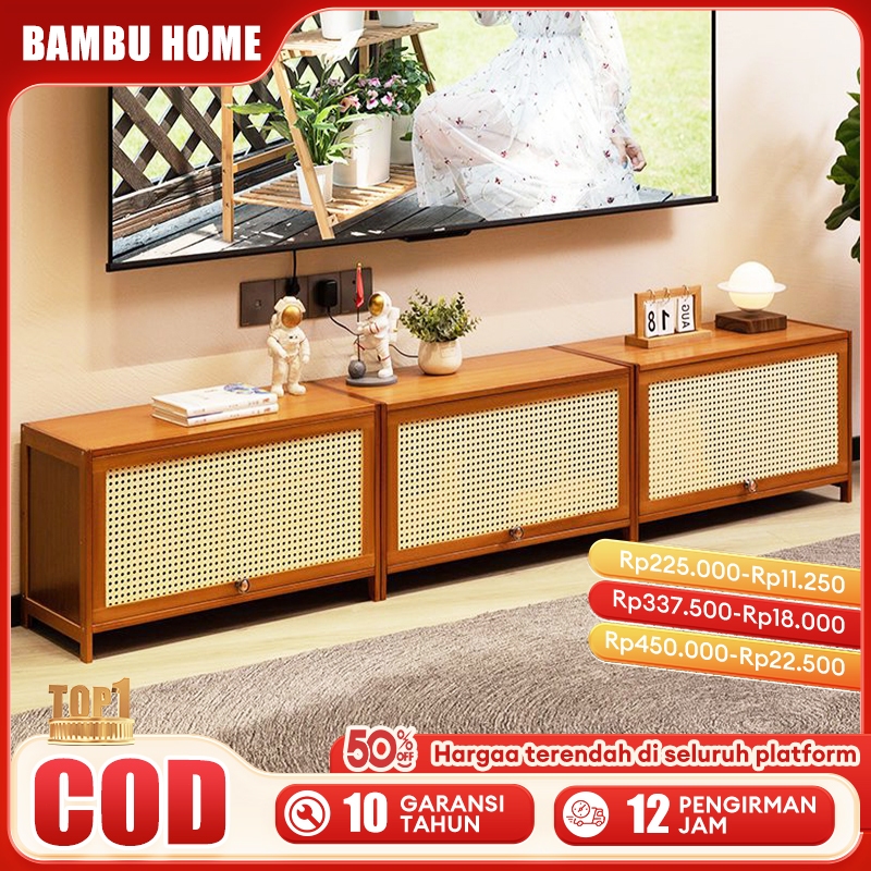 Meja TV Rak TV Lemari TV Bupet Ruang Tamu Kayu Meja TV Modern Terbaru Aesthetic Murah Awet