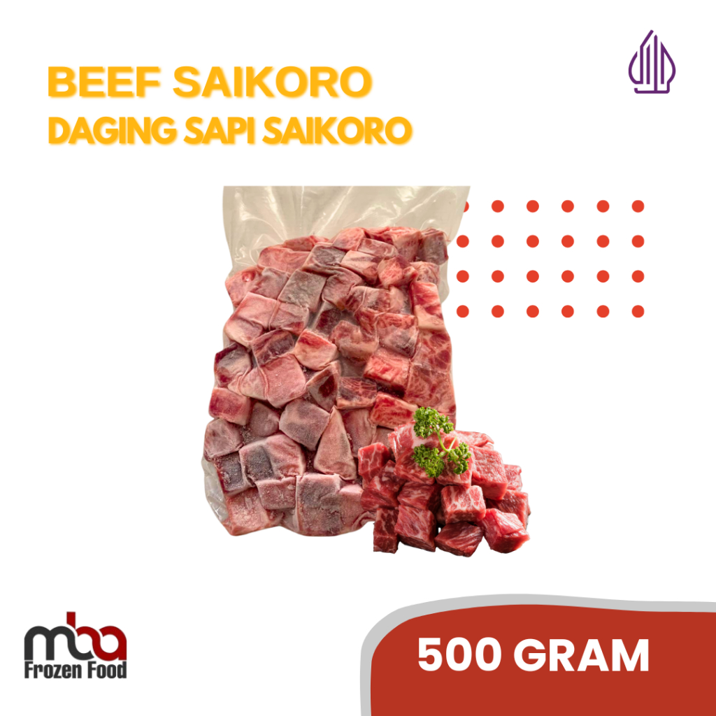 

Beef SAIKORO / Daging Sapi Saikoro 500 Gram Makanan Olahan/Daging Beku/Frozen Food/Daging/Halal/Daging Sapi/ Praktis/Beef Slice/Premium
