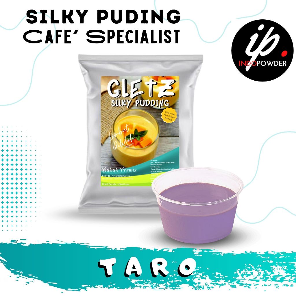 

Indopowder - Bubuk SILKY PUDDING / PUDING TARO Untuk Cafe, Waralaba, Resto dan Usaha Kekinian