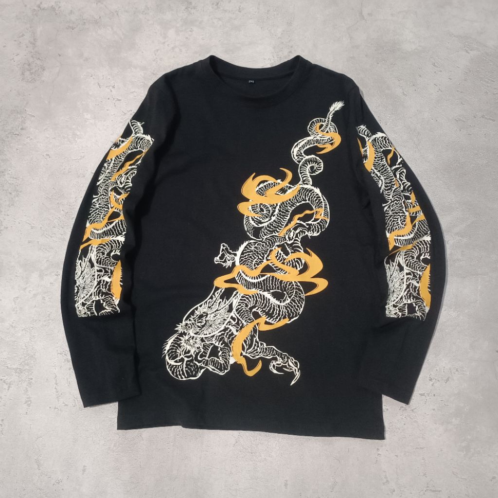 kaos sukajan dragon naga lengan panjang