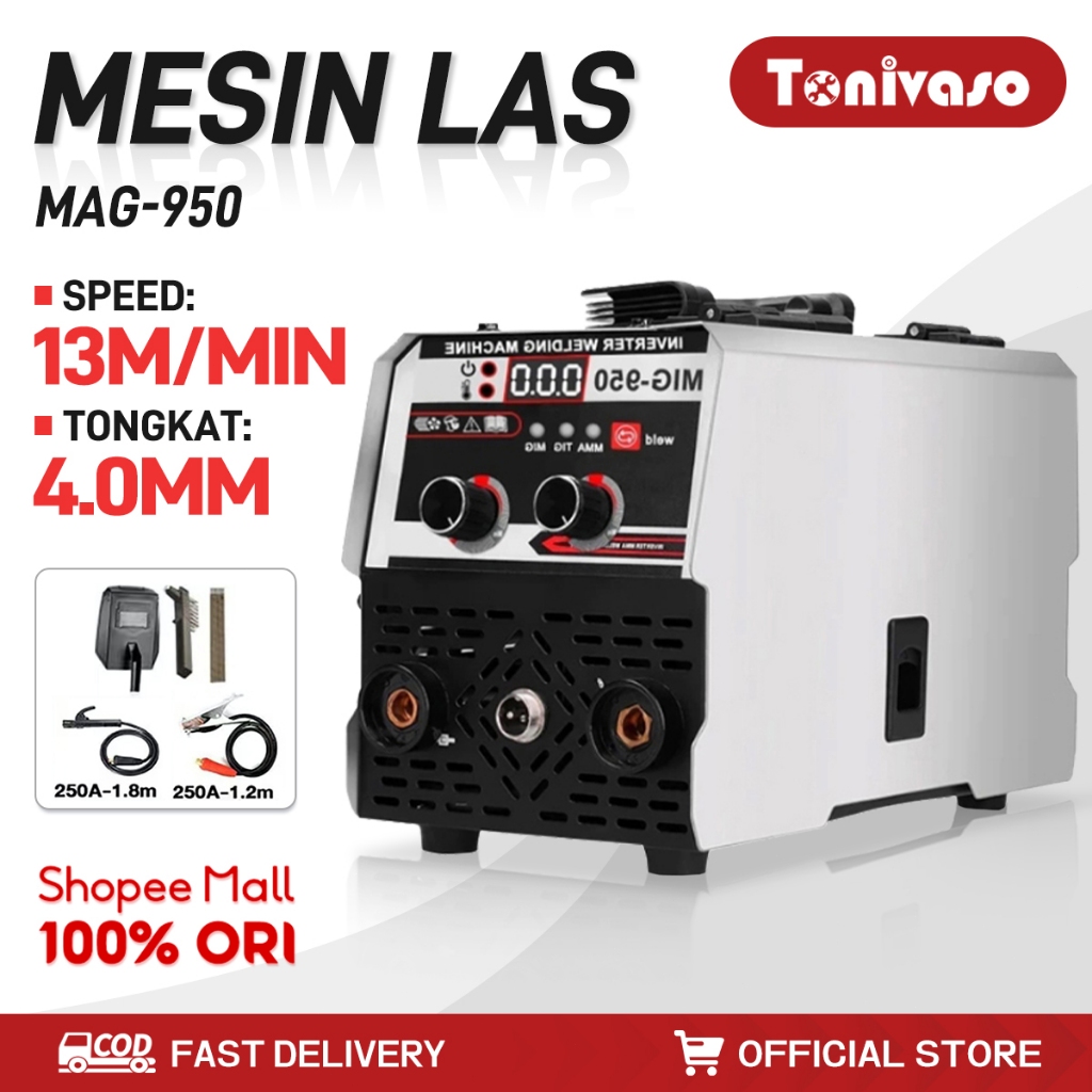 Tonivaso Mesin Las Inverter mesin las listrik 450 watt MIG-950A IGBT 450 watt /3 in 1 /Mesin las min