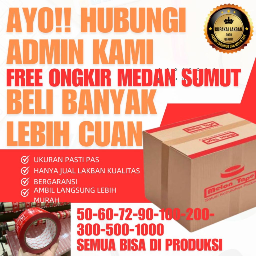 

1 KARTON LAKBAN FRAGILE MELONTAPE 48MM 72 90 YARD/ OPP PACKING SAFETY TAPE