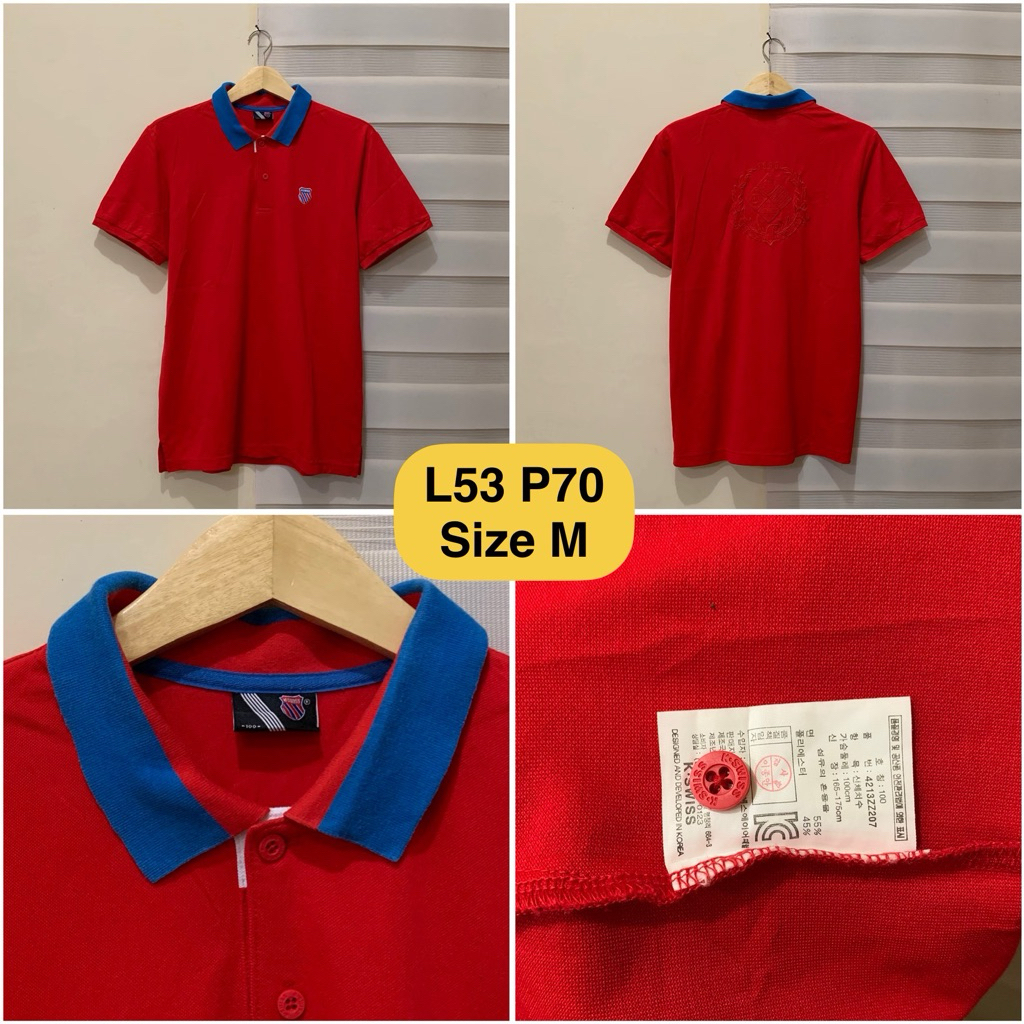 Poloshirt K-Swiss Merah Original